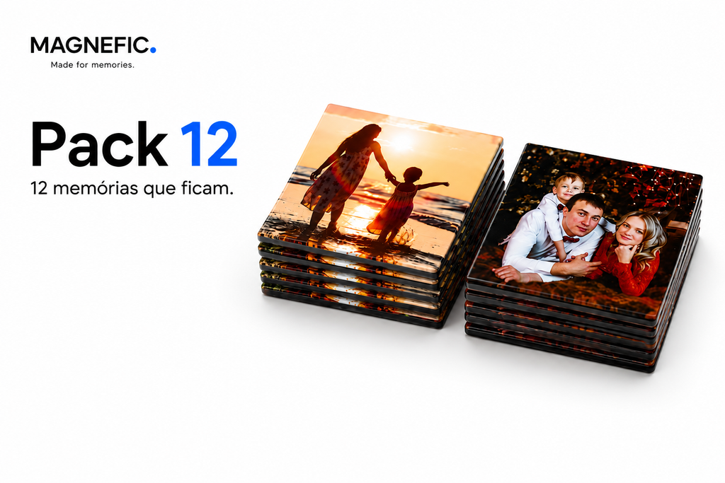 Fotoímanes personalizados premium MAGNEFIC Pack 12