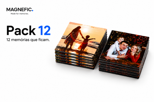 Fotoímanes personalizados premium MAGNEFIC Pack 12